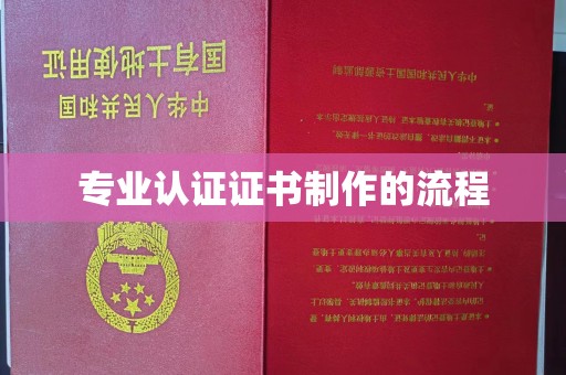 新民专业认证证书制作的流程